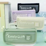 Cute Large Capacity Pencil Case with Transparent Front Pocket School Supplies Organizer - Image 2