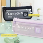 Cute Large Capacity Pencil Case with Transparent Front Pocket School Supplies Organizer - Image 5