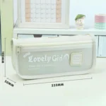 Cute Large Capacity Pencil Case with Transparent Front Pocket School Supplies Organizer - Image 6