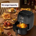 10L Large Capacity Air Fryer Multifunctional Electric Fryer French Fry Maker, EU Plug - Image 3