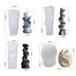 Snake-Shaped Aromatherapy Candle Silicone Mold DIY Diffuser Stone Gift Mold - Image 3