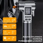 Car Air Pump With Window Breaker Cutting Tool Electric Portable Air Pump - Image 3