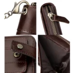 HUMERPAUL BP735 Leather Horizontal Zipper Wallet Multiple Card Slots RFID Anti-Theft Protection Men Purse - Image 5