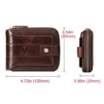HUMERPAUL BP735 Leather Horizontal Zipper Wallet Multiple Card Slots RFID Anti-Theft Protection Men Purse - Image 6