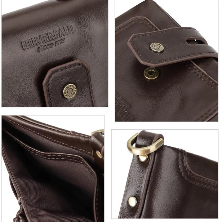 TBD06060811_B4.webp HUMERPAUL BP778 Short Leather Wallet RFID Tri-fold Double Zipper Coin Purse - Image 5