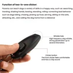 2 In 1 Pet Training Clicker Dog Whistle With Long Wristband - Image 5
