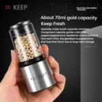 Kacheeg 70ml Transparent Pepper Grinder with Adjustable Coarse to Fine Ceramic Blades - Image 3