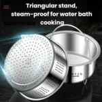 Kacheeg 304 Stainless Steel Steamer Basket for Rice Cooker/Pots with Handles & Stand - Image 4