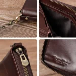 HUMERPAUL BP783 Unisex Short Leather Wallet With RFID Multi-Card Holder - Image 4