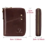 HUMERPAUL BP783 Unisex Short Leather Wallet With RFID Multi-Card Holder - Image 5