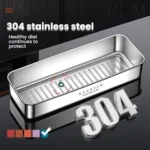 Kacheeg Stainless Steel Slim Rectangular Food Storage Container 304 Narrow Space-Saving Fridge Organizer Box - Image 4