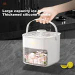 Kacheeg 2-In-1 Double Layer Ice Cube Tray With Storage Container Easy Push Release Mold - Image 6