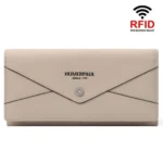 HUMERPAUL BP998 Women Leather Long Wallet RFID Multi-Card Holder Clutch Bag