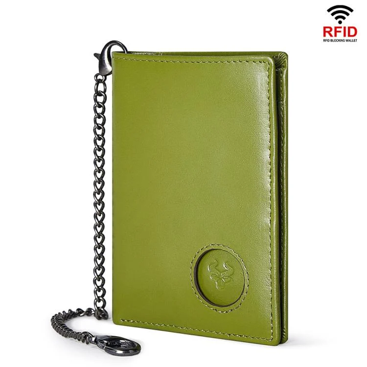 TBD0606089901A.webp Compatible With Airtag HUMERPAUL BP798 Leather Wallet With Tracker Hole RFID Pull-Out Card Holder Card Case - Image 1