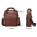 HUMERPAUL HUMH544 Business Commuter Leather Men Shoulder Bag - Image 3