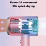 High-Speed Hair Dryer Salon & Home Blow Dryer with Blue Light Ionic Technology - Image 3