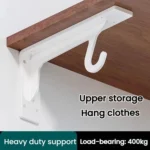 Heavy Duty Wall-Mounted Closet Organizer Bracket High Strength Reinforced Triangle Support - Image 2