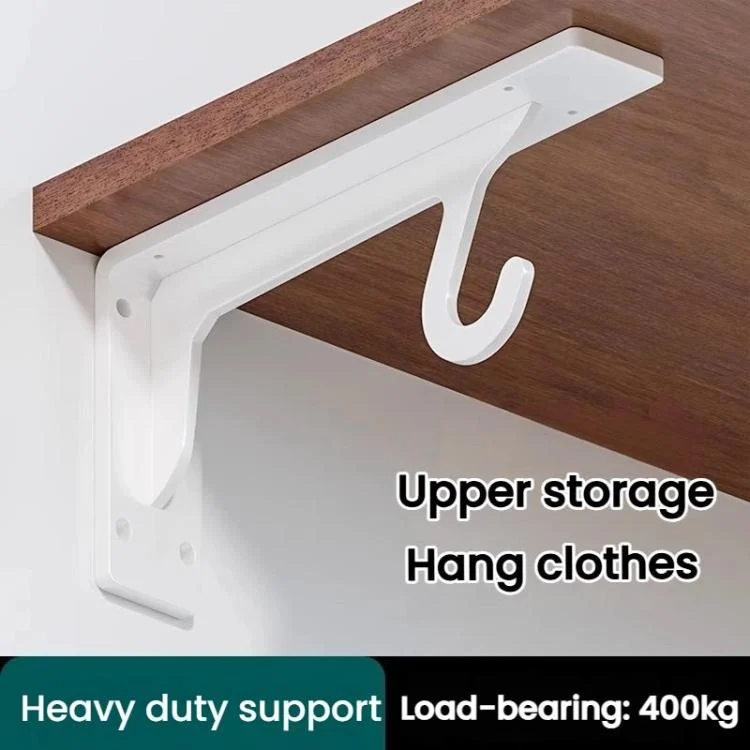 TBD06061003_B1.webp Heavy Duty Wall-Mounted Closet Organizer Bracket High Strength Reinforced Triangle Support - Image 2