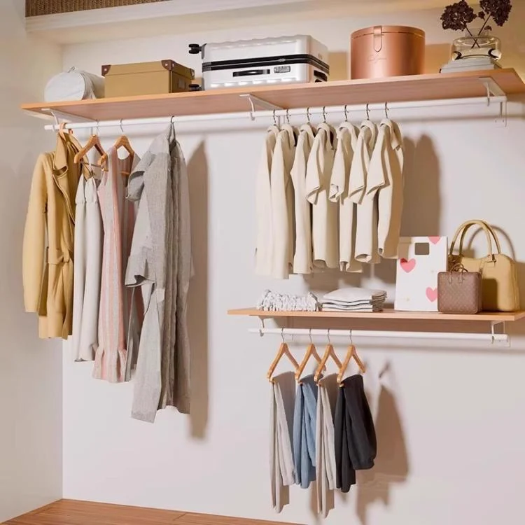 TBD06061003_B2.webp Heavy Duty Wall-Mounted Closet Organizer Bracket High Strength Reinforced Triangle Support - Image 3