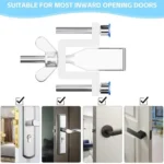 Stainless Steel Security Door Stopper Anti-Theft Door Blocker for Home, Hotel, Apartment - Image 6