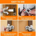 Stainless Steel Security Door Stopper Anti-Theft Door Blocker for Home, Hotel, Apartment - Image 7