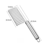 Stainless Steel Potato Wave Cutter Deep Groove Thickened Wolf Tooth Pattern French Fry Cutter - Image 5