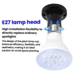 E27 Plant Growth Light Bulb Home Use Balcony Potted Plant Uniform Lighting Bulb - Image 8