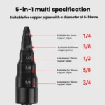 5-in-1 HVAC Tube Expander Tool for 1/4 - 3/4 inch Copper Pipes Electric Drill-Compatible Flaring Kit - Image 4