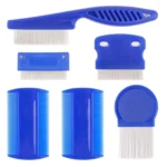 6pcs /Set Pet Flea Comb Stainless Steel Pin Dense Tooth Cat Dog Comb