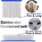 6pcs /Set Pet Flea Comb Stainless Steel Pin Dense Tooth Cat Dog Comb - Image 4