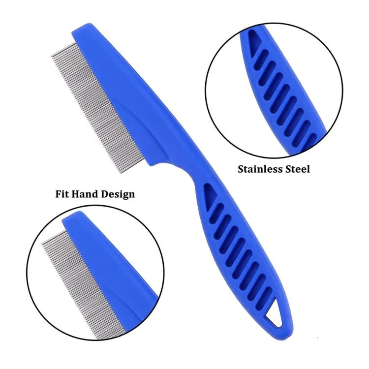 TBD06061198_B4.webp 6pcs /Set Pet Flea Comb Stainless Steel Pin Dense Tooth Cat Dog Comb - Image 5