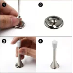 3pcs Spring Door Stopper Anti-Collision Lock Protective Door Crash Pad - Image 5