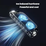 Car Rear Seat USB Plug-in Dual Turbine Silent Bladeless Electric Fan - Image 4