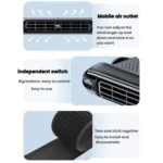Car Rear Seat USB Plug-in Dual Turbine Silent Bladeless Electric Fan - Image 5