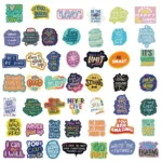 2sets English Stickers Personalized Decorative Luggage Notebook Waterproof Removable Stickers - Image 2
