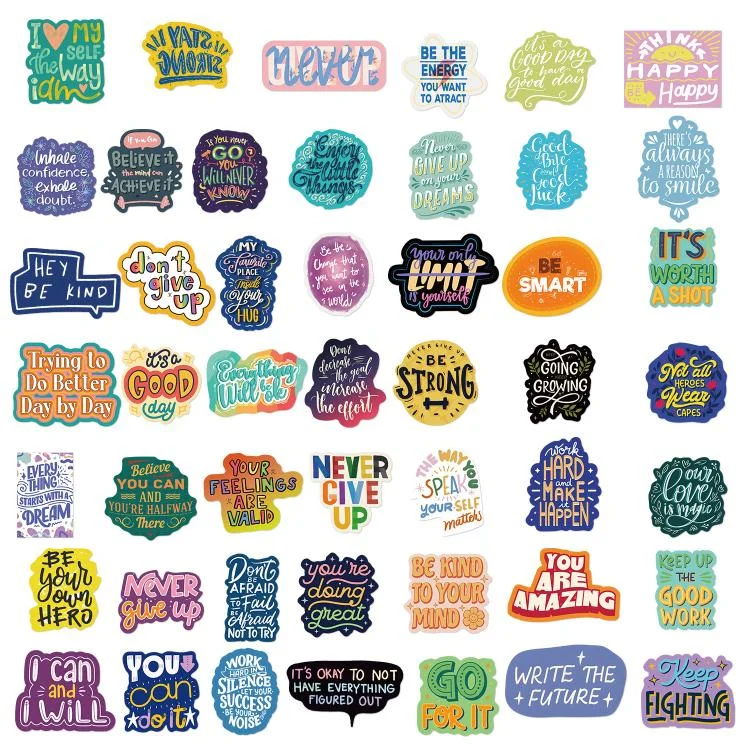 TBD06061224_1.webp 2sets English Stickers Personalized Decorative Luggage Notebook Waterproof Removable Stickers - Image 2