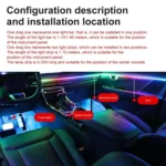3 Control App Remote Control Colorful Car Interior Ambient Lighting Modified LED Acrylic USB Car Ambient Lighting - Image 9