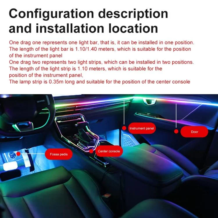TBD06061227_B8.webp 3 Control App Remote Control Colorful Car Interior Ambient Lighting Modified LED Acrylic USB Car Ambient Lighting - Image 9