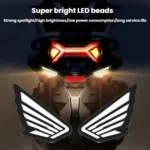 1pairs Motorcycle High-Brightness Winged Eagle Eye Lights Modified Headlights - Image 3