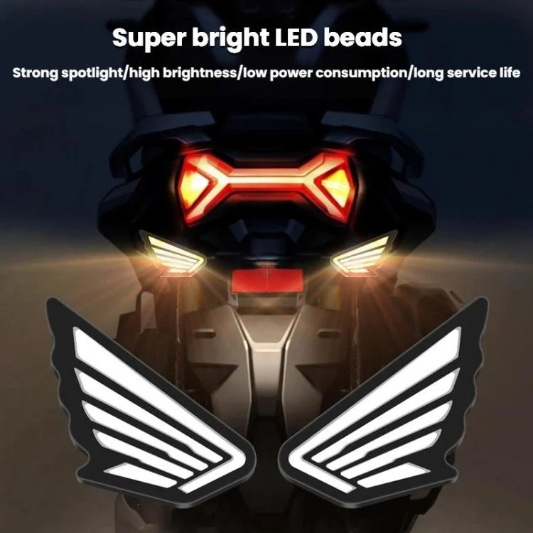 TBD06061233_B2.webp 1pairs Motorcycle High-Brightness Winged Eagle Eye Lights Modified Headlights - Image 3