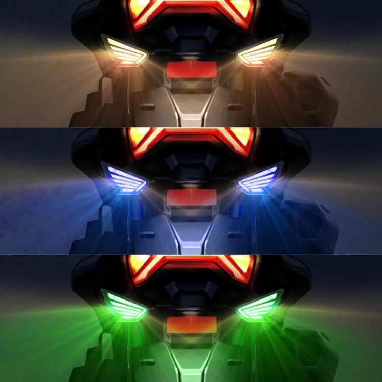 TBD06061233_B8.webp 1pairs Motorcycle High-Brightness Winged Eagle Eye Lights Modified Headlights - Image 9