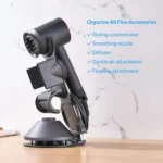 For Dyson Supersonic Hair Dryer Desktop Holder Metal Stand with Cable Organizer - Image 4