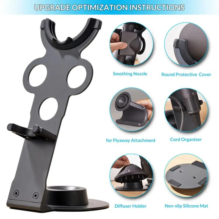 TBD06061269_B5.webp For Dyson Supersonic Hair Dryer Desktop Holder Metal Stand with Cable Organizer - Image 6