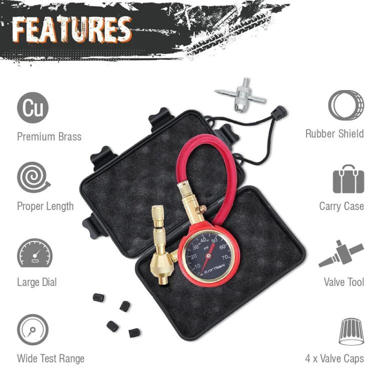 TBD06061282_B4.webp Car Modification Fine Steel Needle Tube Tire Pressure Gauge - Image 5