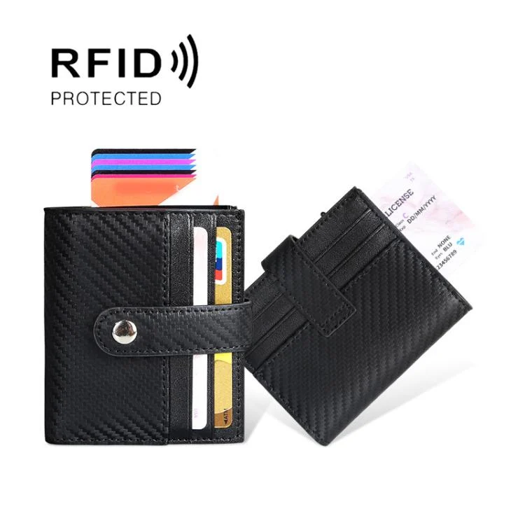 TBD0606129201A.webp Pop-Up Aluminum Card Case RFID Blocking Metal Card Holder Wallet For Men and Women - Image 1