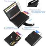 Pop-Up Aluminum Card Case RFID Blocking Metal Card Holder Wallet For Men and Women - Image 4