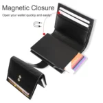 Pop-Up Aluminum Card Case RFID Blocking Metal Card Holder Wallet For Men and Women - Image 5