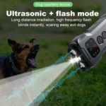 P9 Dual Head Ultrasonic Dog Deterrent Rechargeable Anti-Bark Device with Color Screen, LED Tail Light - Image 2