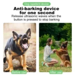 P9 Dual Head Ultrasonic Dog Deterrent Rechargeable Anti-Bark Device with Color Screen, LED Tail Light - Image 5