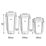 For Nutribullet 900w 600w Blender Blending Bottle Replacement Cups - Image 3